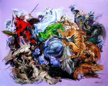 The Tiger Hunt. Homage to Rubens